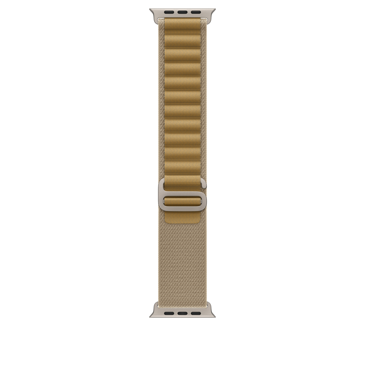Apple Watch 44/45/46/49mm žlutohnědý Alpský tah – střední – provedení z přírodního titanu - istyle.work