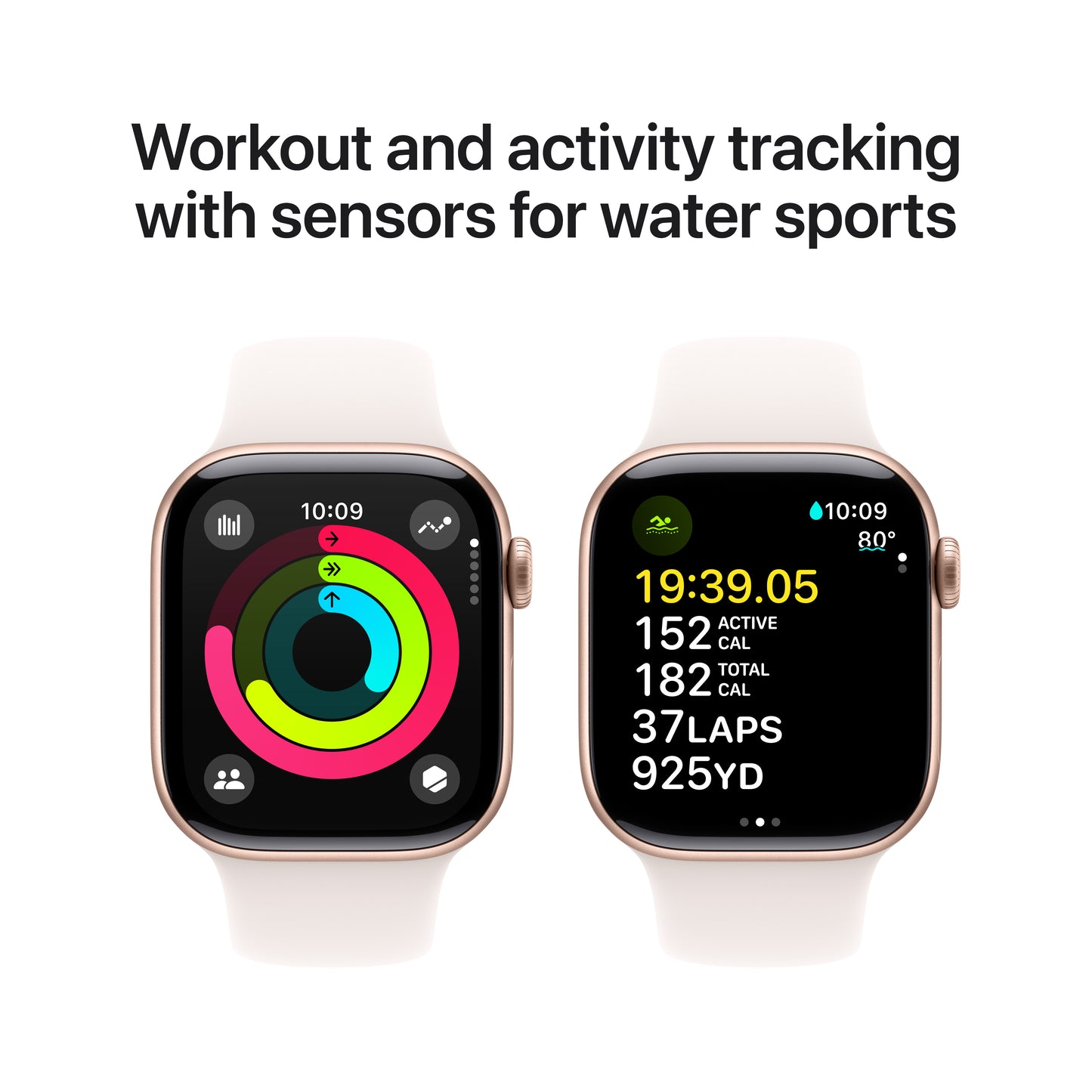 Apple Watch Series 11 GPS + Cellular 42mm růžově zlaté hliníkové pouzdro se světle ruměným sportovním řemínkem - S/M (otevřený) - istyle.work