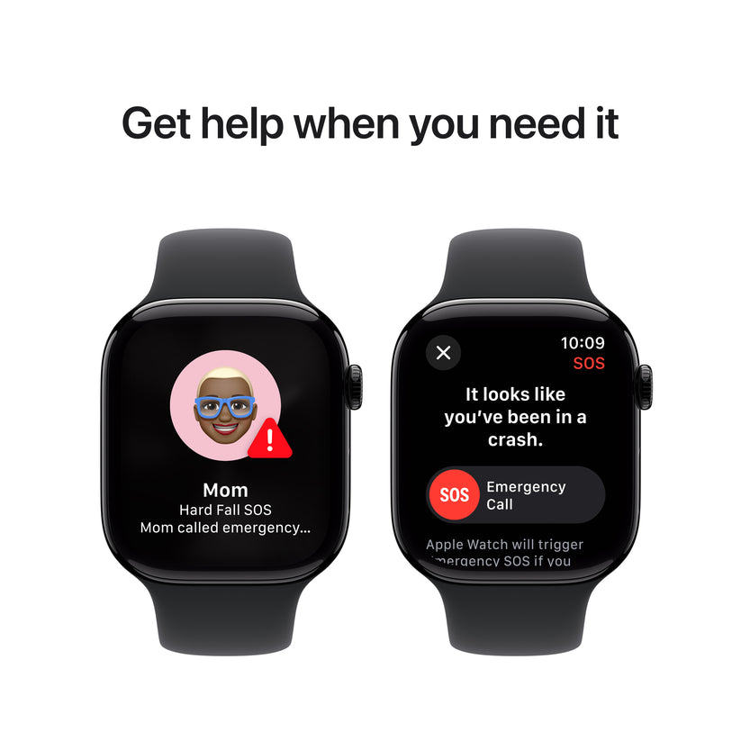Apple Watch Series 10 GPS + Cellular 46mm klavírně černé hliníkové pouzdro s černým sportovním řemínkem - S/M (renovovaný) - istyle.work