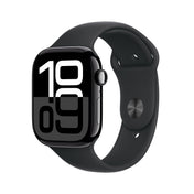 Apple Watch Series 10 GPS + Cellular 46mm klavírně černé hliníkové pouzdro s černým sportovním řemínkem - S/M (renovovaný) - istyle.work