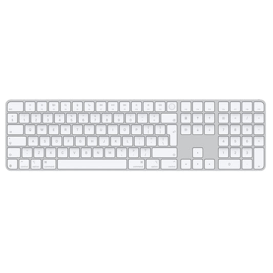 Apple Magic Keyboard s Touch ID a číselnou klávesnicí pro Macy s čipem Apple – anglický (mezinárodní) – bílé klávesy - istyle.work