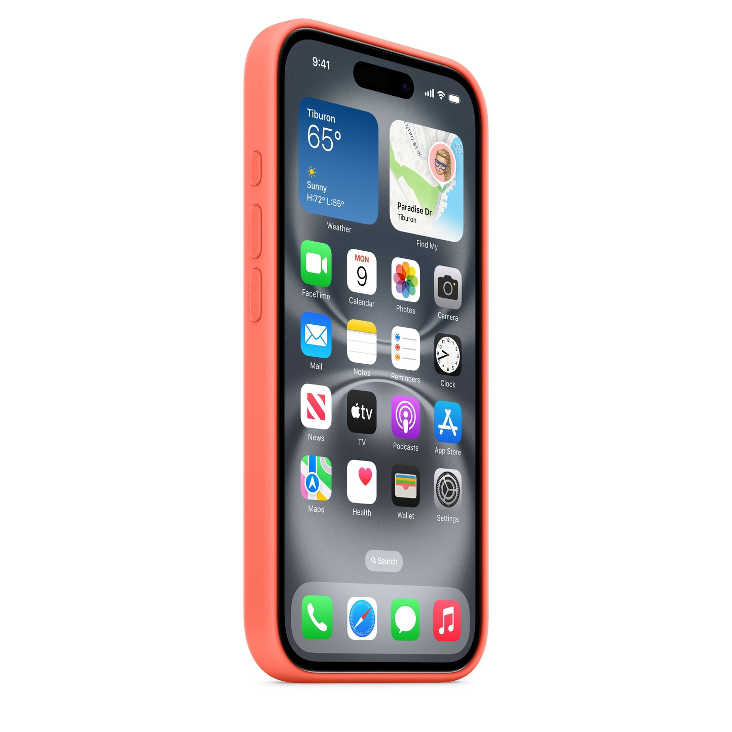 Apple silikonový kryt s MagSafe na iPhone 16 – mandarinkový - istyle.work