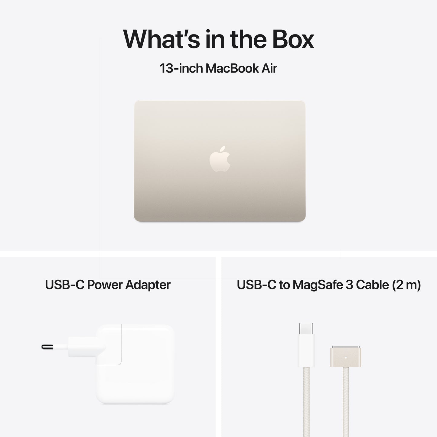 MacBook Air 13,6", Apple M4 10jádrové CPU, 8jádrové GPU, 16GB, 256GB SSD, CZ - hvězdně bílý - istyle.work