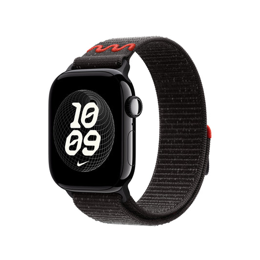 Řemínek pro Apple Watch 38/40/41/42 mm Apple Midnight Black provlékací sportovní Nike - istyle.work
