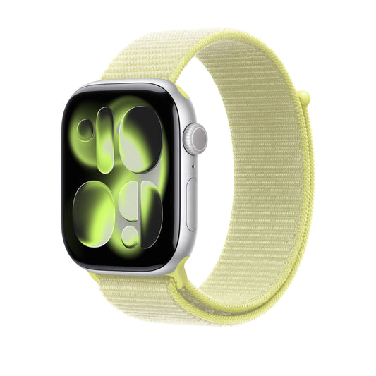 Řemínek pro Apple Watch 44/45/46/49 mm Apple neonově žlutý provlékací sportovní - istyle.work