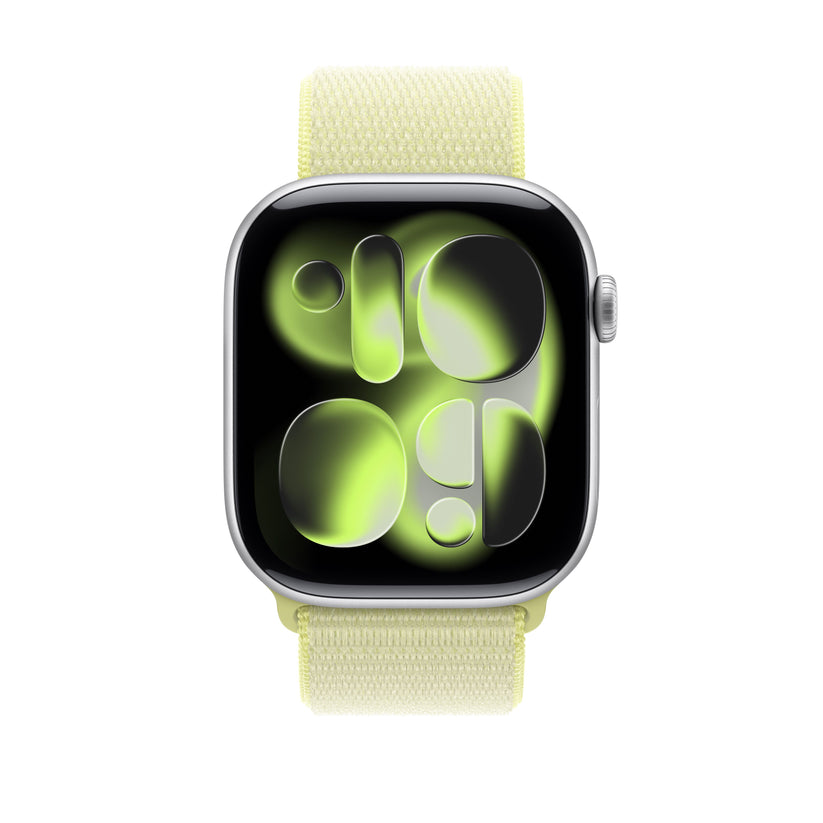 Řemínek pro Apple Watch 44/45/46/49 mm Apple neonově žlutý provlékací sportovní - istyle.work