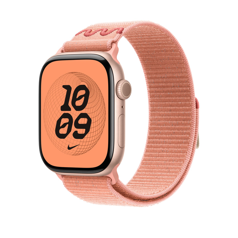 Řemínek pro Apple Watch 44/45/46/49 mm Apple Alpenglow Pink provlékací sportovní Nike - istyle.work