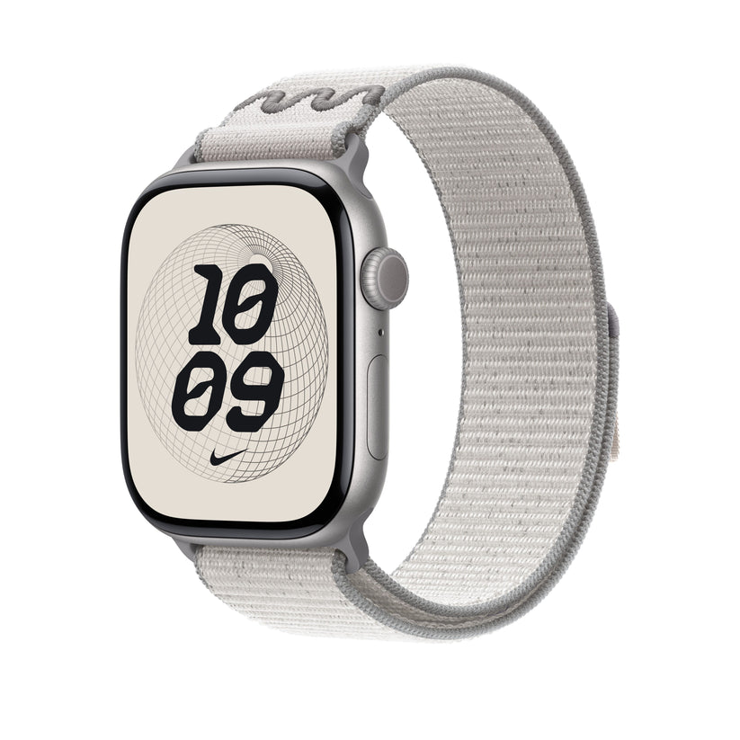 Řemínek pro Apple Watch 44/45/46/49 mm Apple Veiled Grey sportovní provlékací Nike - istyle.work