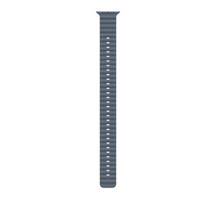 Prodloužení Oceánského řemínku pro Apple Watch 44/45/46/49 mm Apple ocelově modré - provedení z přírodního titanu - istyle.work