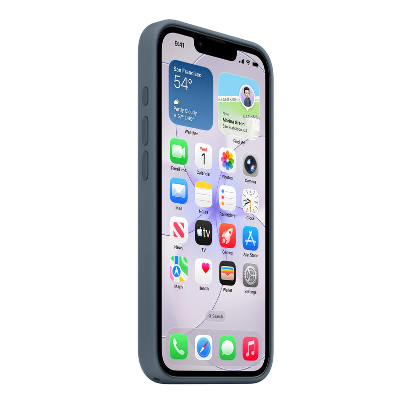 Silikonový kryt s MagSafe na iPhone 17e – ocelově modrý - istyle.work