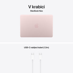 MacBook Neo 13", Apple A18 Pro čip, 6jádrové CPU, 5jádrové GPU, 8 GB, 256GB SSD, INT - ruměný - istyle.work