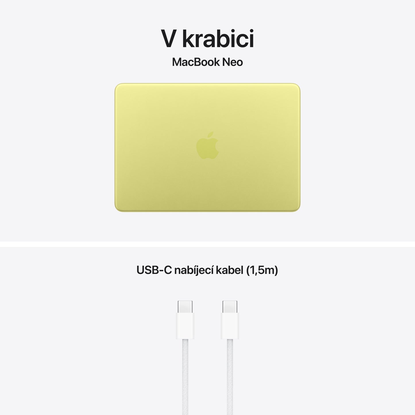 MacBook Neo 13", Apple A18 Pro čip, 6jádrové CPU, 5jádrové GPU, 8 GB, 256GB SSD – citrusově žlutý (otevřený) - istyle.work