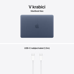 MacBook Neo 13", Apple A18 Pro čip, 6jádrové CPU, 5jádrové GPU, 8 GB, 512GB SSD, Touch ID – indigový (otevřený) - istyle.work