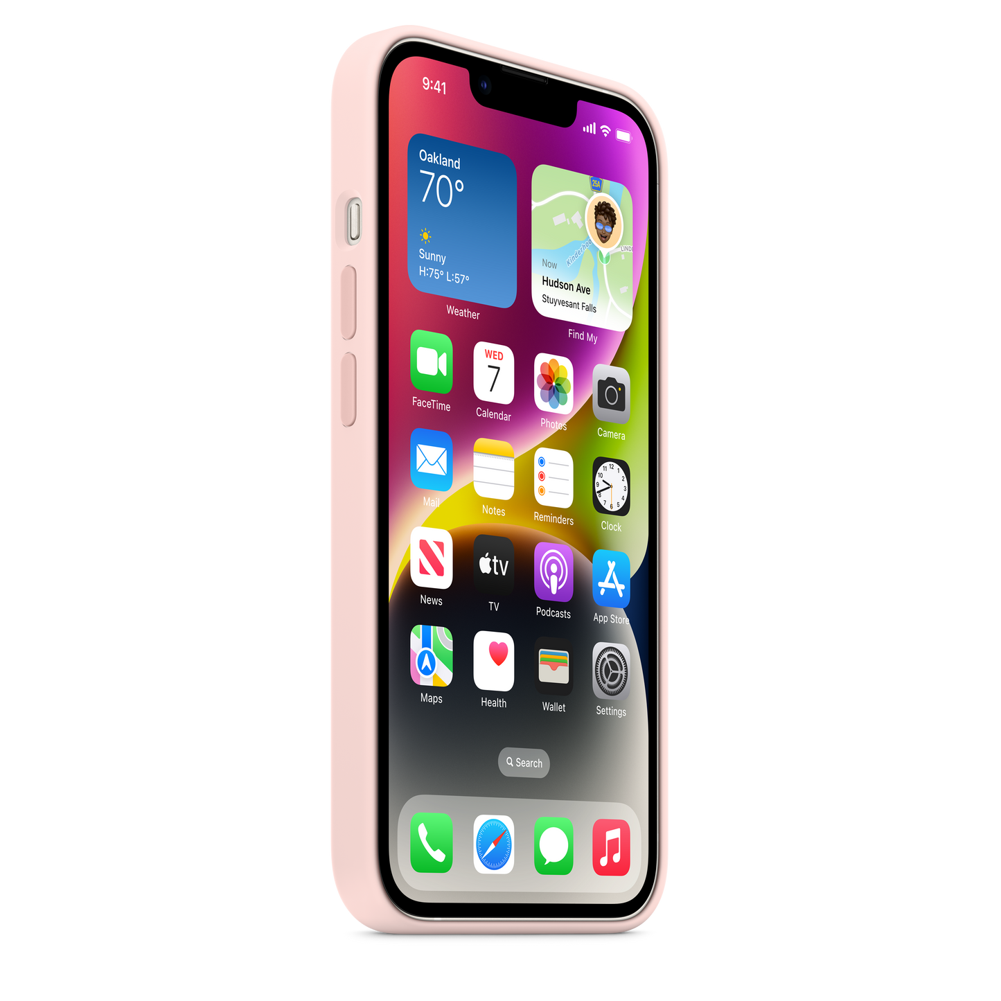 Apple silikonový kryt s MagSafe na iPhone 14 - křídově růžový - istyle.work