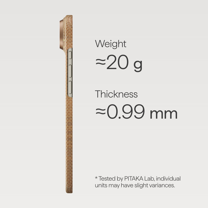 Kryt pro iPhone Air Pitaka Ultra-Slim Case - golden glint - istyle.work