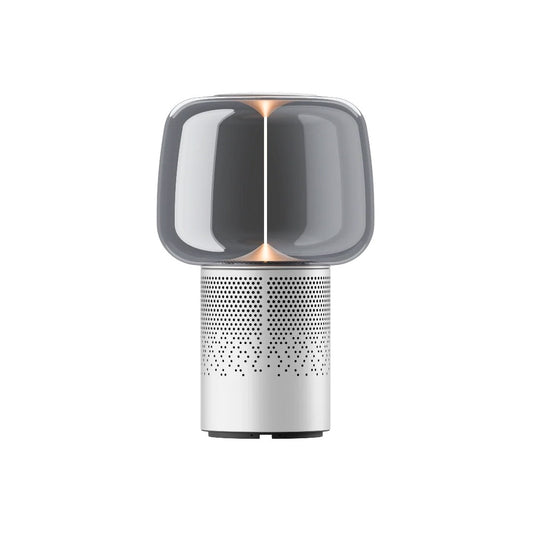 Designová lampa s reproduktorem Kooduu Serena Play - stříbrná
