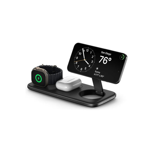 Bezdrátová nabíjecí podložka Satechi Qi2 Trio - vesmírně šedá