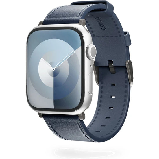 Kožený řemínek pro Apple Watch 42/44/45/49 mm Epico Watch Strap Leather - modrý - istyle.work