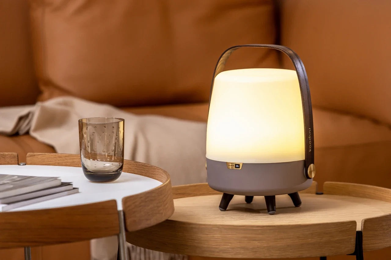 Designová lampa s reproduktorem Kooduu Lite-up Play Mini - Ocean Blue