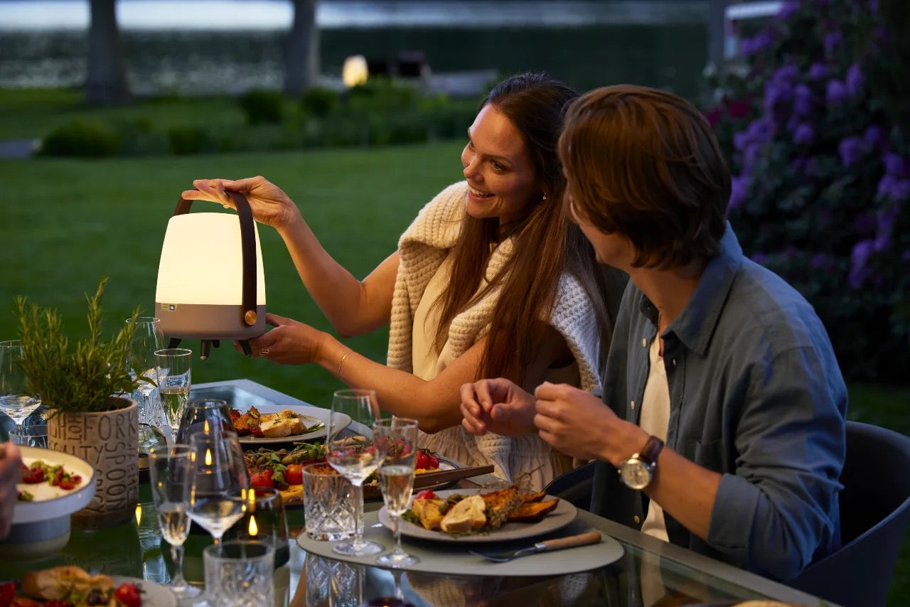 Designová lampa s reproduktorem Kooduu Lite-up Play Mini - Ocean Blue