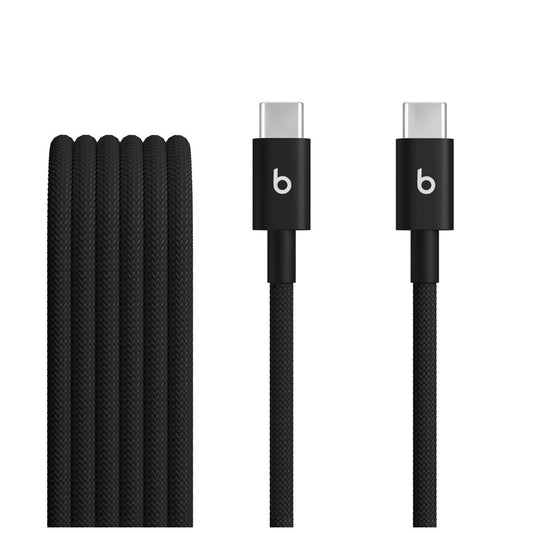Dva opletené kabely Beats USB‑C na USB‑C (1,5 m) – sytě černé