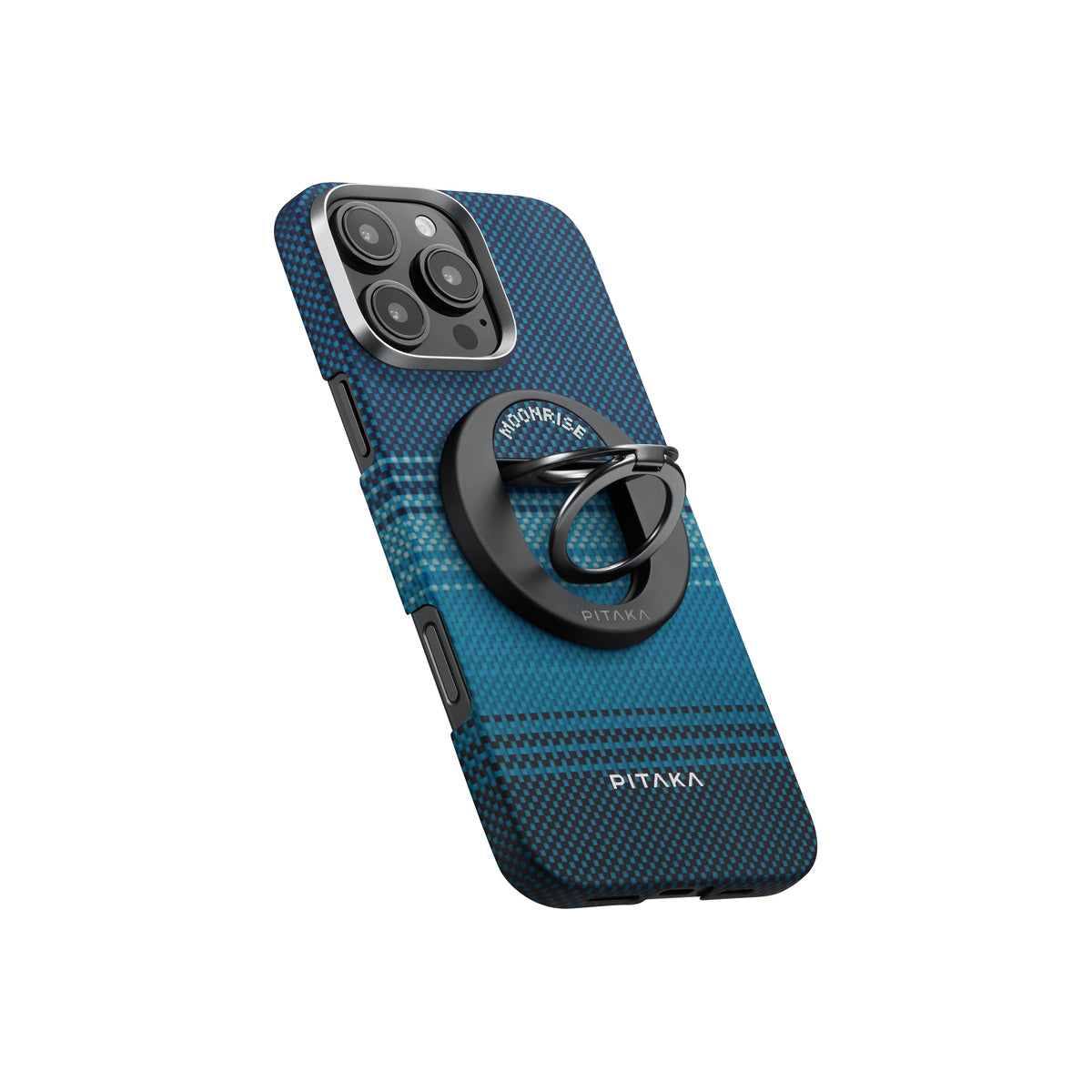 Stojánek s gripem pro iPhone Pitaka MagEZ Grip 3 - modrý