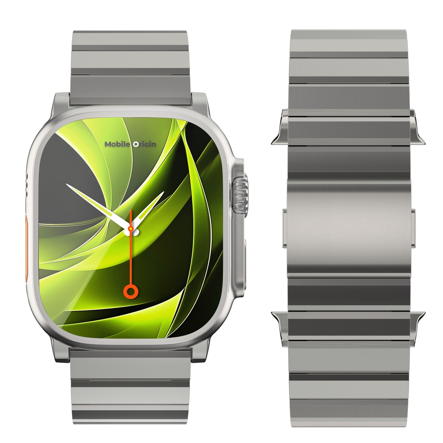 Titanový řemínek pro Apple Watch Ultra 44/45/46/49 mm Mobile Origin Titanium Band Modena - přírodní