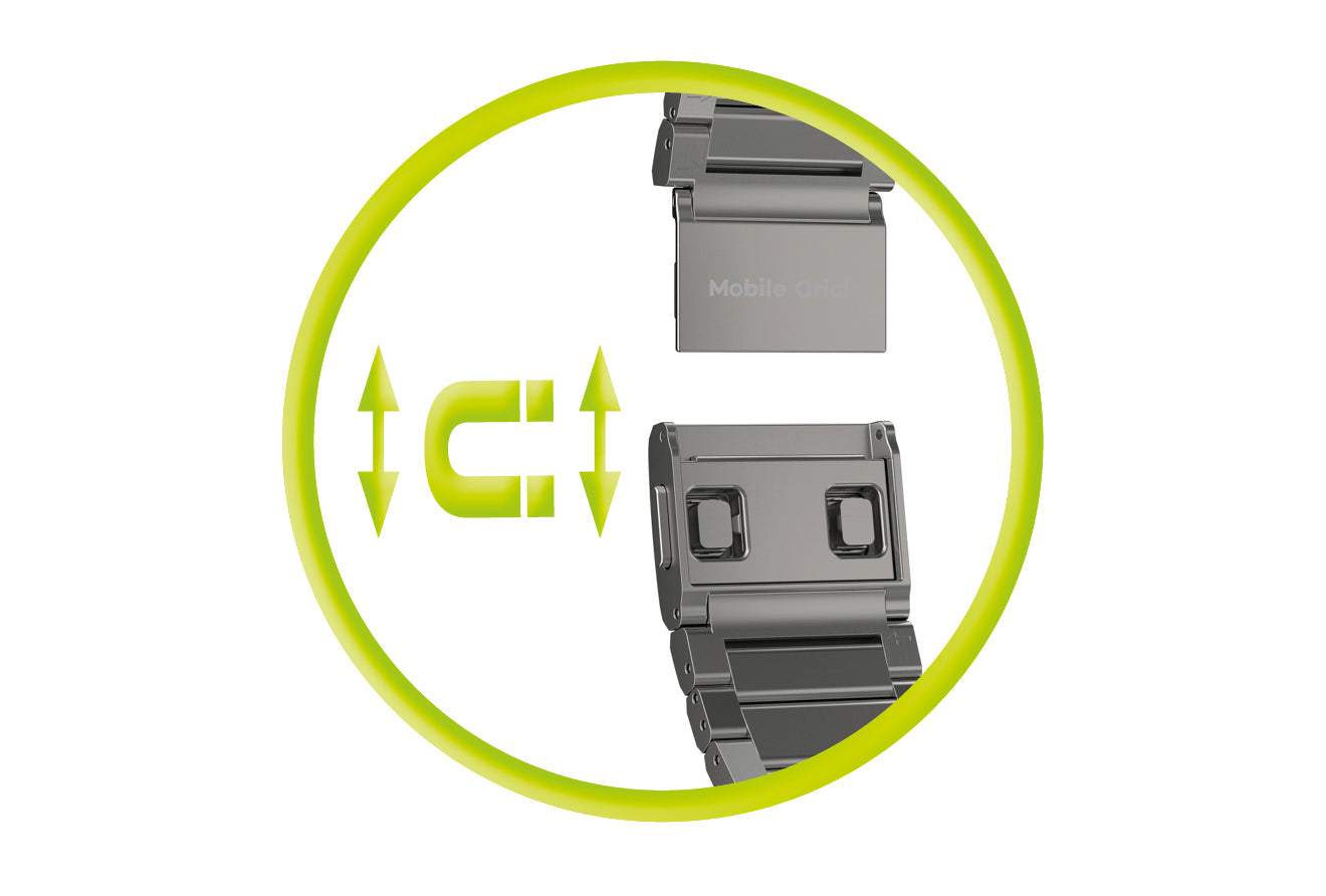 Titanový řemínek pro Apple Watch Ultra 44/45/46/49 mm Mobile Origin Titanium Band Modena - přírodní