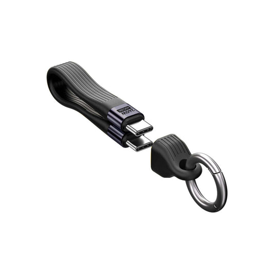 USB-C kabel s karabinou Mobile Origin CB17 240 W, 40 Gb/s, 8K – černý