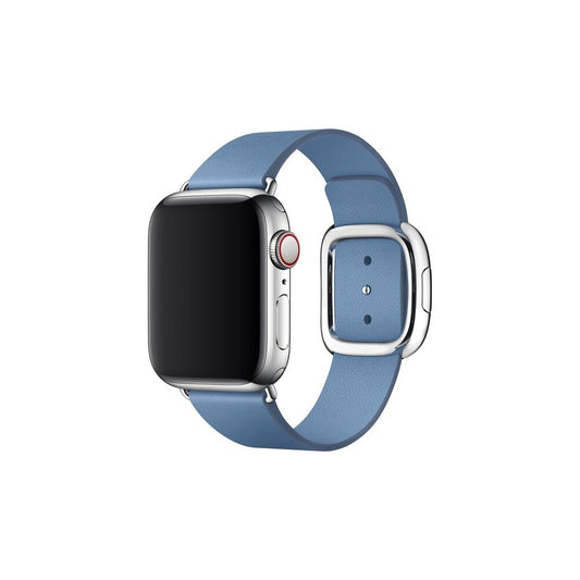 Apple Watch 38/40/41 mm chrpově modrý řemínek s moderní přezkou – velký