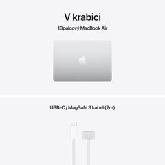 MacBook Air 13", Apple M5 čip, 10jádrové CPU, 10jádrové GPU, 16 GB, 2TB SSD, CZ - stříbrná