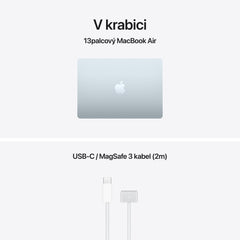 MacBook Air 13", Apple M5 čip, 10jádrové CPU, 10jádrové GPU, 16 GB, 2TB SSD, CZ - blankytně modrá