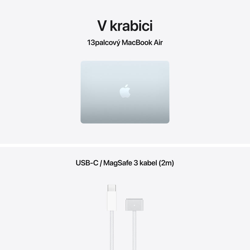 MacBook Air 13", Apple M5 čip, 10jádrové CPU, 10jádrové GPU, 24 GB, 512GB SSD, CZ - blankytně modrá