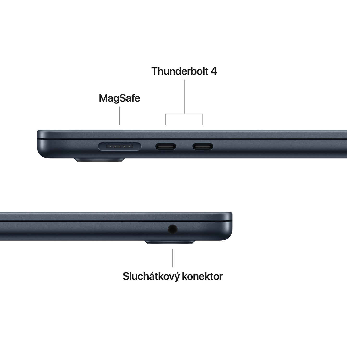 MacBook Air 15,3", Apple M5 10jádrové CPU, 10jádrové GPU, 16GB, 512GB SSD – temně inkoustový (otevřený) - istyle.work