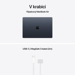 MacBook Air 15", Apple M5 čip, 10jádrové CPU, 10jádrové GPU, 24 GB, 512GB SSD, CZ - temně inkoustová - istyle.work