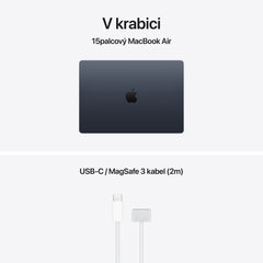 MacBook Air 15,3", Apple M5 10jádrové CPU, 10jádrové GPU, 16GB, 512GB SSD – temně inkoustový