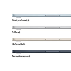MacBook Air 15,3", Apple M5 10jádrové CPU, 10jádrové GPU, 24GB, 1TB SSD – stříbrný