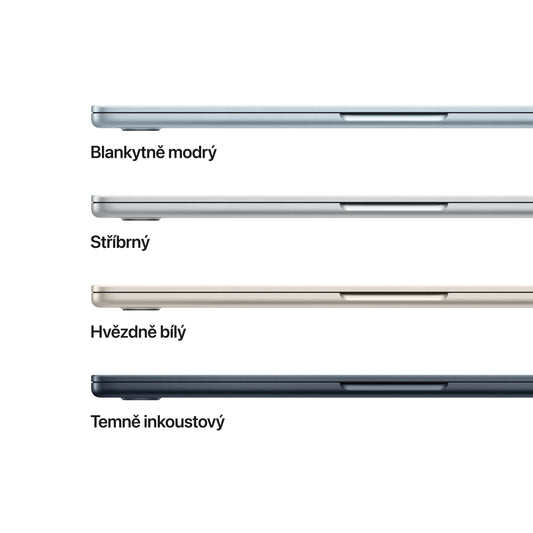 MacBook Air 15,3", Apple M5 10jádrové CPU, 10jádrové GPU, 24GB, 1TB SSD – stříbrný