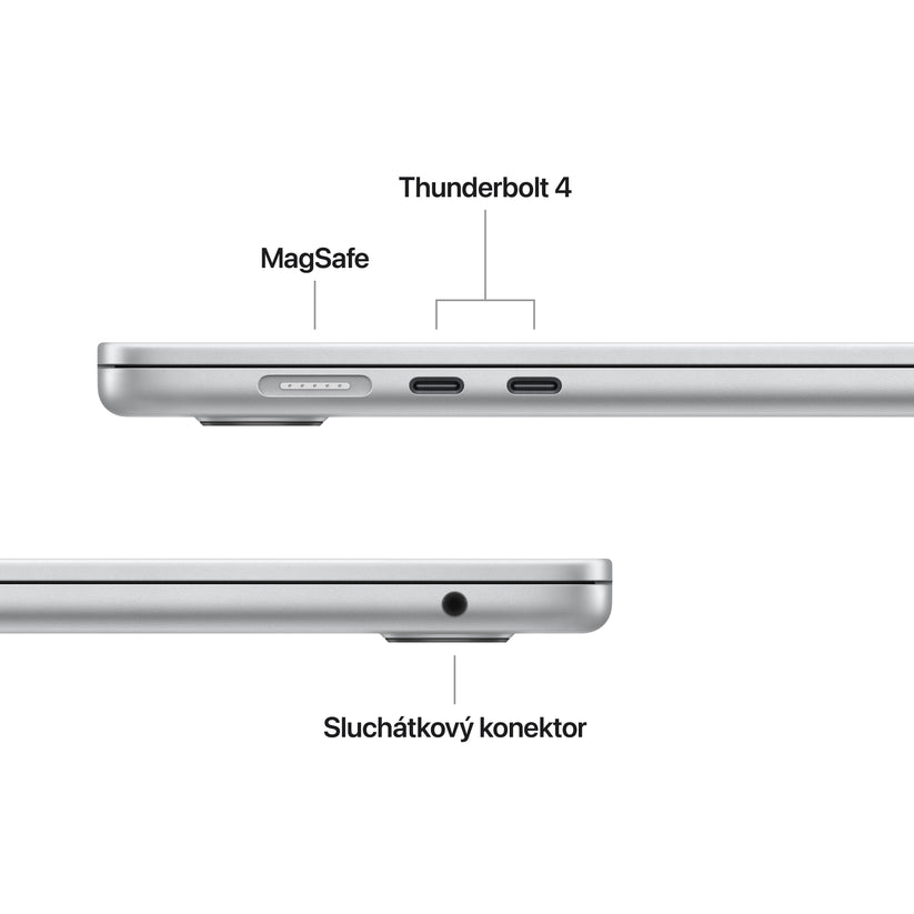 MacBook Air 15", Apple M5 čip, 10jádrové CPU, 10jádrové GPU, 32 GB, 4TB SSD, CZ - stříbrná
