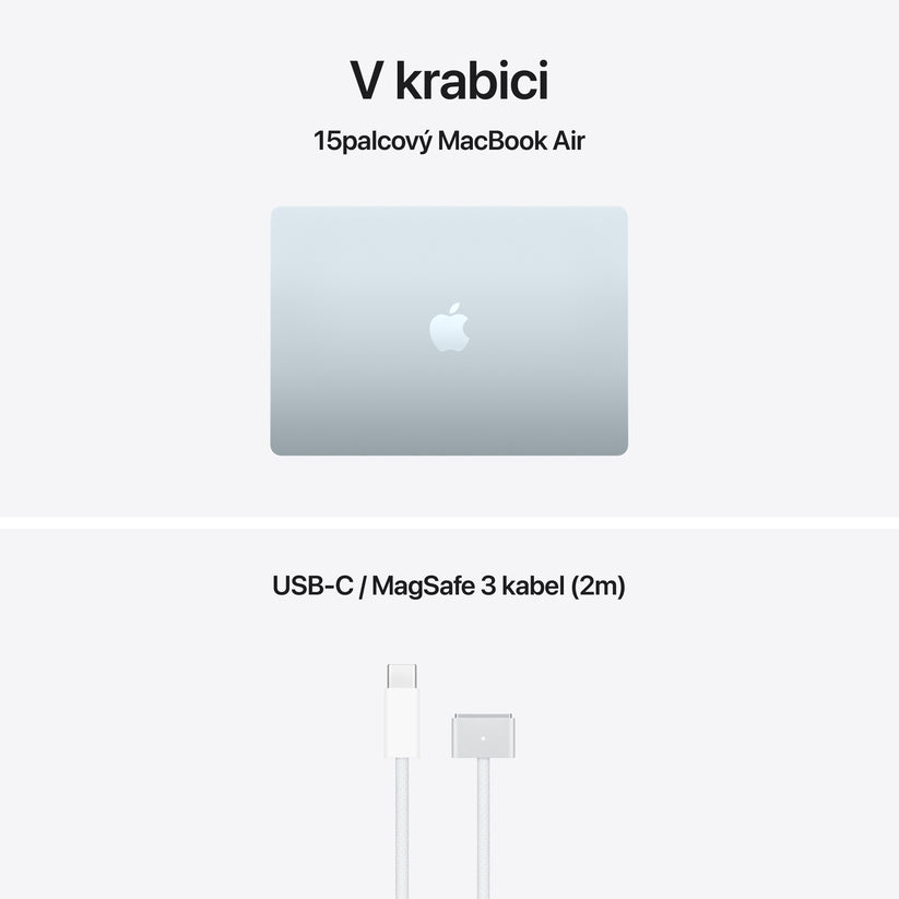 MacBook Air 15,3", Apple M5 10jádrové CPU, 10jádrové GPU, 16GB, 512GB SSD – blankytně modrý