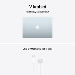MacBook Air 15", Apple M5 čip, 10jádrové CPU, 10jádrové GPU, 16 GB, 512GB SSD, INT - blankytně modrá