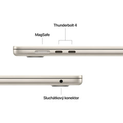 MacBook Air 15", Apple M5 čip, 10jádrové CPU, 10jádrové GPU, 24 GB, 4TB SSD, INT - hvězdně bílá