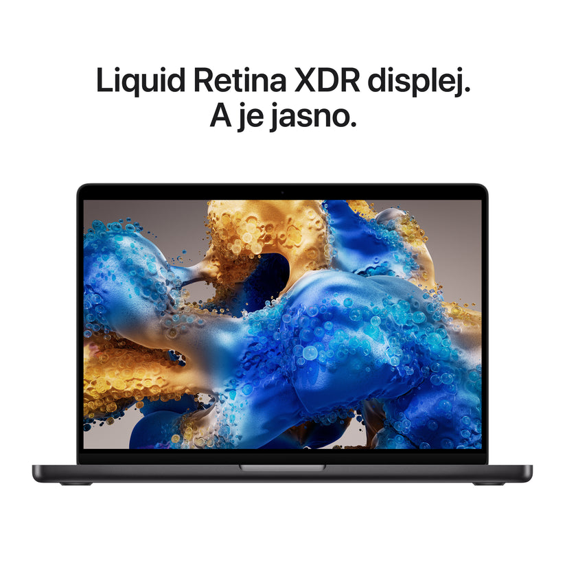 MacBook Pro 14,2", Apple M5 čip, 10jádrové CPU, 10jádrové GPU, 32GB, 1TB SSD – vesmírně černý (otevřený) - istyle.work