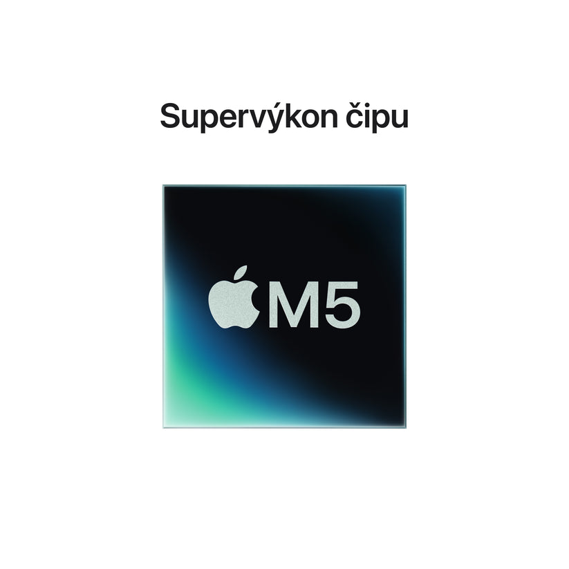 MacBook Pro 14,2”, Apple M5 čip, 10jádrové CPU, 10jádrové GPU, 16GB, 512GB SSD, CZ - stříbrný