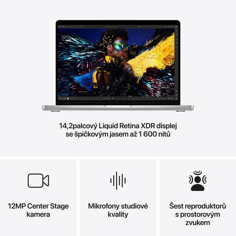 MacBook Pro 14,2", Apple M4 10jádrové CPU, 10jádrové GPU, 24GB, 1TB SSD, CZ - stříbrný (otevřený) - istyle.work