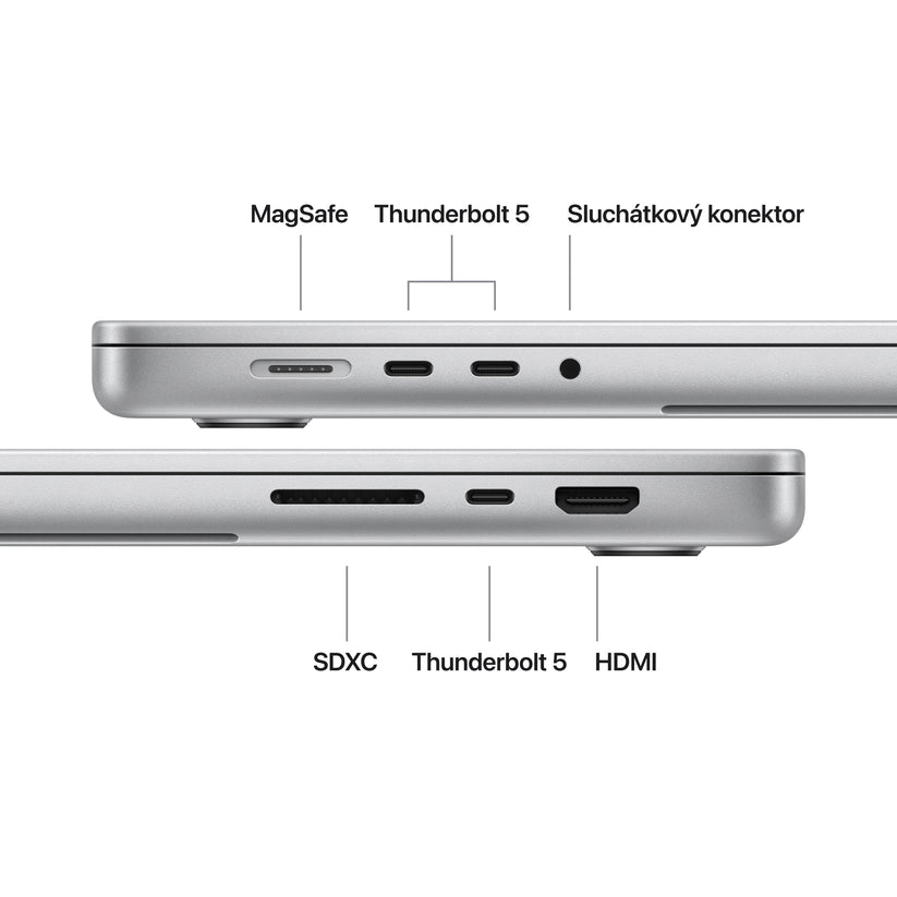 MacBook Pro 16", Apple M5 Max čip, 18jádrové CPU, 40jádrové GPU, 48 GB, 4TB SSD, INT - stříbrná