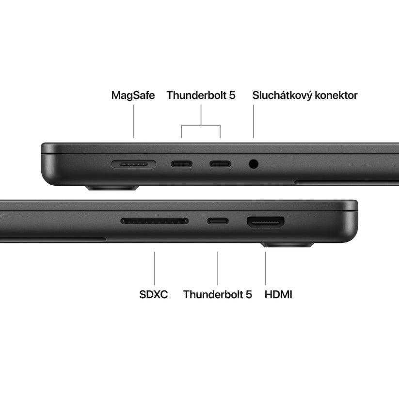 MacBook Pro 16,2", Apple M5 Pro 18jádrové CPU, 20jádrové GPU, 24GB, 1TB SSD – vesmírně černý
