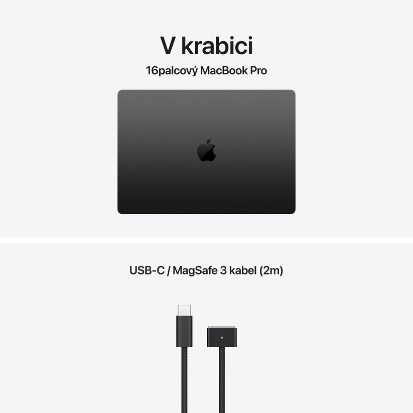 MacBook Pro 16", Apple M5 Max čip, 18jádrové CPU, 32jádrové GPU, 36 GB, 2TB SSD, INT - vesmírně černá