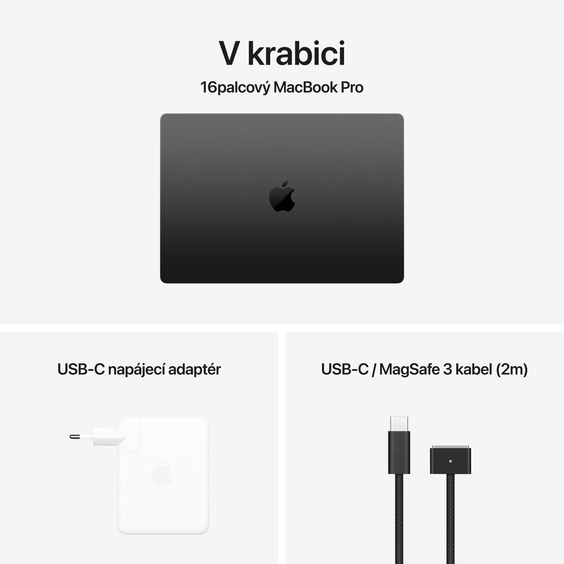 MacBook Pro 16,2", Apple M4 Pro 14jádrové CPU, 20jádrové GPU, 48GB, 512GB SSD, US - vesmírně černý - istyle.work