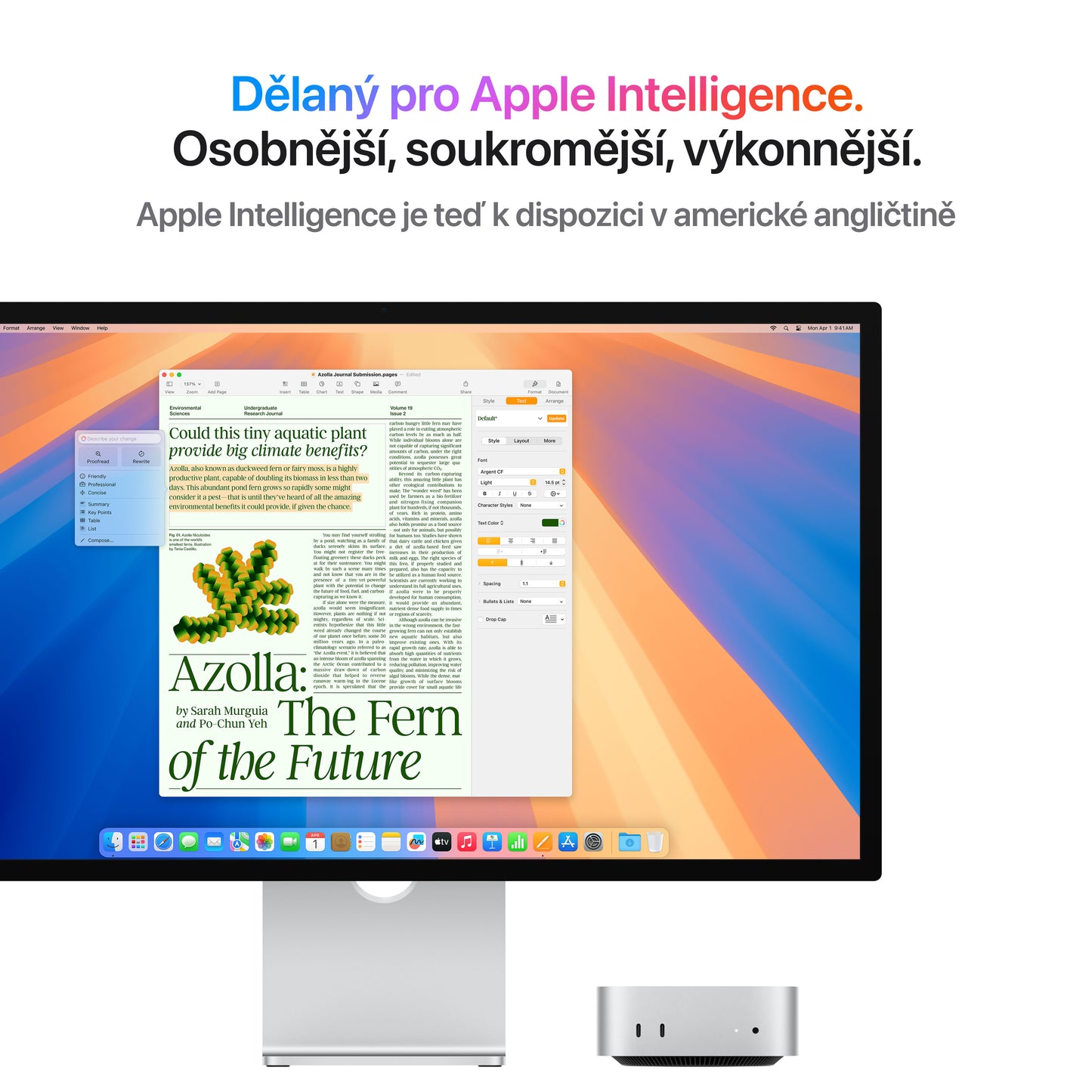 Mac mini, Apple M4 10jádrové CPU, 10jádrové GPU, 16GB, 256GB SSD - stříbrný